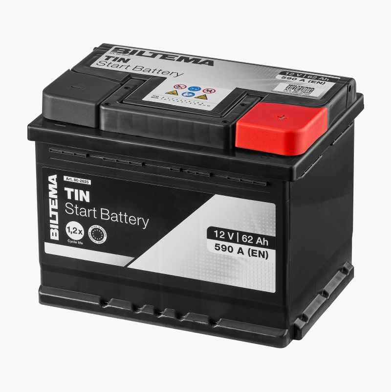 Startbatteri, 12 V, 62 Ah